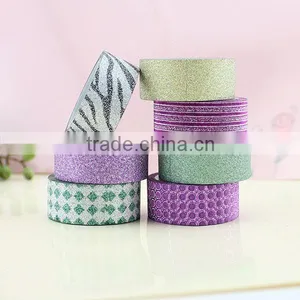 XG-10028 Customized Glitter Powder Tape Glitter Plastic Film Tape DIY Glitter Tape thumbnail-3