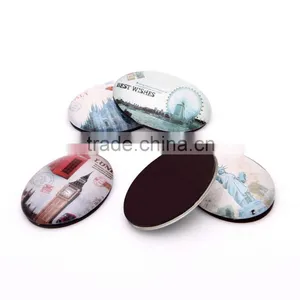 Wholesale Promotional Custom Oval Shaped Crystal Fridge Magnet For Decorate thumbnail-1