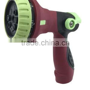 8 Patterns Thumb Control Metal Hose Nozzle With Zinc Threaded End thumbnail-1
