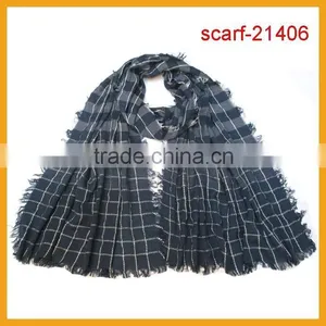 2014~2015 Fshion Plaid Scarf Cotton Scarf thumbnail-1