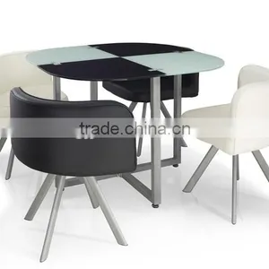 Space Saving Modern Dining Table With 4 Chairs thumbnail-1