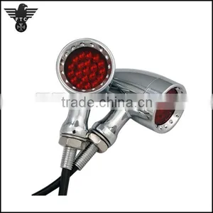 Classic Bullet LED Chrome Motorcycle Turn Signal Light Custom thumbnail-1