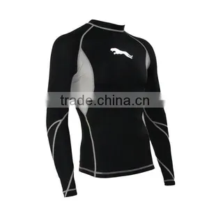 Lycra Sports Clothing Compression Top Shirts With Custom Logo thumbnail-1