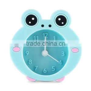 Wholesale Creative Mini Silicone Small Alarm Clock Frogs Candy Color Silicone Lazy Alarm Clock Digital Alarm Clock thumbnail-3