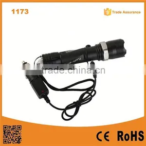 1174 New Multi Function Zoomable Police Torch Aluminum Flashlight With Window Breaking Head thumbnail-1