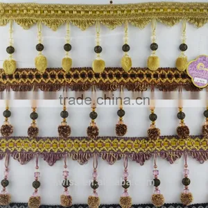 Pompon Curtain Beaded Tassel Fringe thumbnail-1