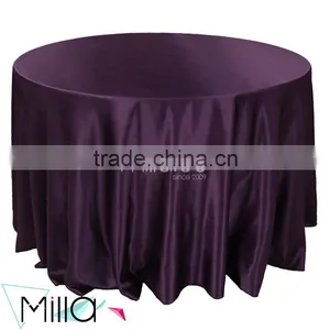 120 Round Satin Tablecloth for Wedding thumbnail-5