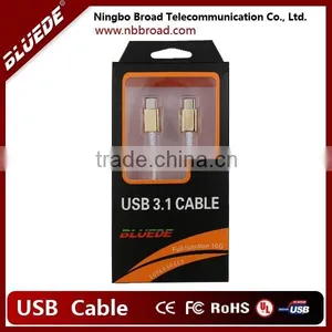 Gold ABS Type USB 3.1 Type C Cable C Male to C Male thumbnail-1