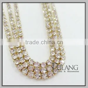 Feilang Customized Complex Multi-row Rhinestone Crystal Cup Chain thumbnail-1