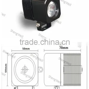2"10W 9--32V CREE LEDs 900Lumen IP67 10W CREE LED Driving Light thumbnail-1