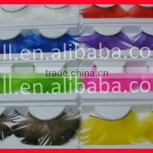 2013 Crazy Feather Eyelashes Colorful False Eyelashes Cheap False Eyelashes thumbnail-1