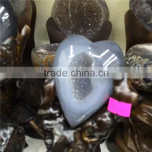 Natural Agate Geode Heart Shaped Stone Crystal Ornaments thumbnail-6