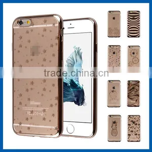 C&T High Impact Hybrid Ultra Slim Flower Pattern Electroplate Case Cover For IPhone 6 thumbnail-1