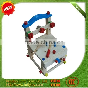 Multi Colour Wooden Baby High Chair thumbnail-1