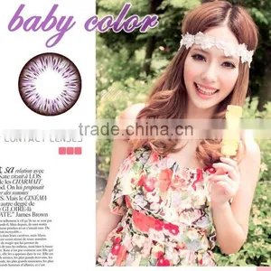 Korean 1 Year 3 Tone Violet Baby Colored Contact Lenses Wholesale thumbnail-1