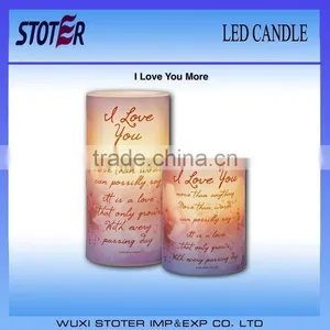 Cheap Led Candle With I Love You Design Printed/customized Design thumbnail-1