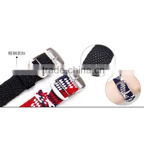 Multi-color High-quality Fancy Woven Perlon Watch Bracelets thumbnail-4