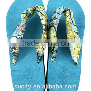 Comfortable Beautiful Flip Flop Women Cheap Flip Flop Textile Upper Solid Color Outsole Flip Flop thumbnail-3