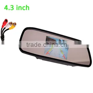 Car Reverse Rearview 16:9 4.3 Inch Car Security Mirror Monitor for Camera Dvd Vcr 12v thumbnail-1