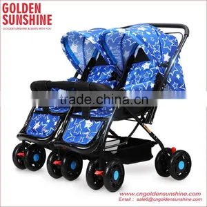 Stainless Steel Frame 600D Oxford Material Best Double Stroller thumbnail-3