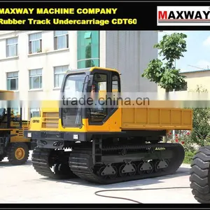 Hydraulic Self-unloading Crawler Type Farm Tractor for Palm , CE / ISO / SGS , Model: CDT60 thumbnail-2