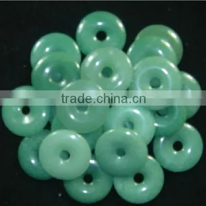 20mm Natural Green Aventurine Donut Shaped Pendant thumbnail-1