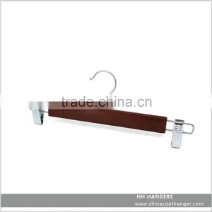 Wholesale High Quality Wooden Bottom Hanger, Wooden Bottom Clips Hanger thumbnail-2