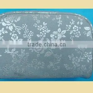 Cosmetic Case With Grey Flower on Surface for Ladies thumbnail-1