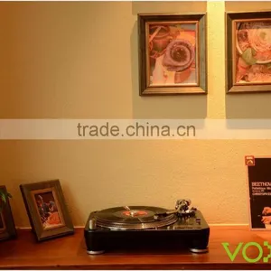VOXOA DJ Turntable T80 High Torque 3 Speed Vinyl Turntable With Height Adjustable S-shaped Pick up Arm thumbnail-4