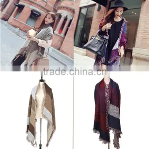 Women Girl Thick Wool Pashmina Stole Scarf Shawl Wraps Warm Winter Autumn thumbnail-1