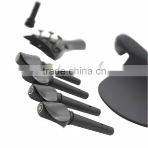 4/4 Violin Chin Rest Chinrest With Tuning Peg Tailpiece Fine Tuner Tailgut Endpin Violin Accessory Kit thumbnail-3