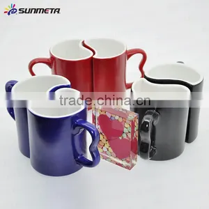 11oz Blank Sublimation Color Changing Magic Couple Mug thumbnail-1