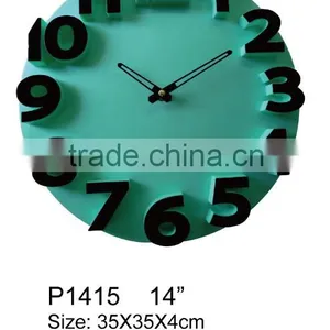 Hot Selling Home Decor 3d Round Plastic Wall Clock thumbnail-4