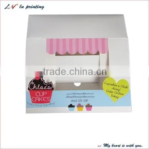 Custom Plain Printed White Cupcake Boxes, Cheap White Cupcake Boxes, Concise White Cupcake Boxes thumbnail-2