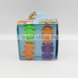 Spring Press Cookie Cutter Type Biscuit Mold Suit With Robot Shape Serious thumbnail-1