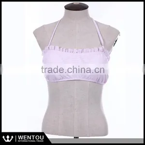 Wholesale Monogrammed Seersucker Bandeau Top With Ruffle thumbnail-1