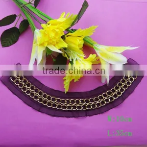 2015 Wholesale Fashion Crystal Handmade Blouse Collar Beaded Lace Collar for Garment Accessory thumbnail-1