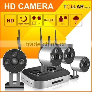 4Ch 720P HD Wireless Waterproof Camera Video Security System Nvr Kits thumbnail-1