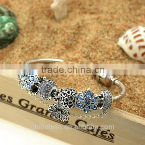 925 Sterling Silver Bead Oxidized Stopper Charm Products Charms Bead Silver Metal Jewelry STY004 thumbnail-6