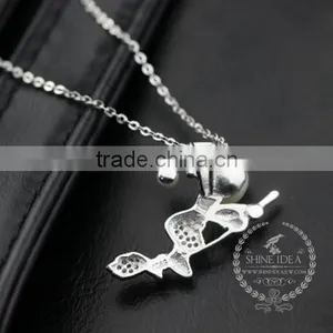 925 Sterling Silver Santa Claus Pearl Creative Pendant Necklace Fashion Women Necklace Jewelry 6360464 thumbnail-3