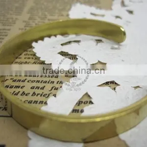 8MM Width Vintage Brass Bracelet Blank,original Raw Brass Bracelet Cuff Tray Bezels 1900011 thumbnail-1