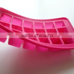 Silicone Ice Cube Tray Hot Pink, 18 Perfect Square Ice Tray, Superior Mold With Flexible Easy Release Silicone Square Ice Tray thumbnail-3
