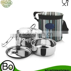 Stainless Steel 2 Or 3 Boxes Tiffin Sets thumbnail-1