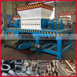 Used for Waste Tire Wood Pallet Twin Shaft Shredder thumbnail-1