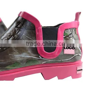 2015 Hign Quality OEM Ankle Camo Rubber Rain Shoes For Women thumbnail-3