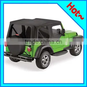 High Quality Soft Top With Upper Door Skins for Jeep Wrangler TJ 1997 - 2006 thumbnail-1
