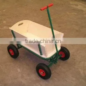 4 Wheels Wooden Kids Garden Tool Cart TC1812M thumbnail-1
