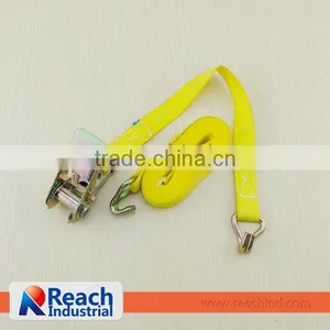 1" Ratchet Tie Down Strap With Double j Hook thumbnail-1