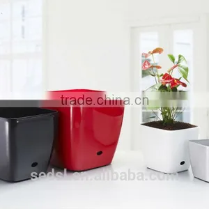 Christmas Decor Flower Pot,coloured Flower Pots,square Plant Pots Plastic thumbnail-1