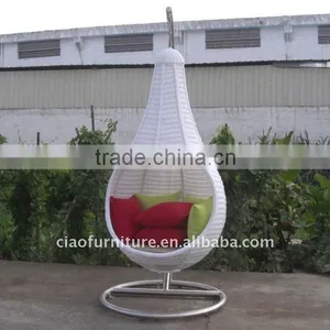 Outdoor Furniture Stainless Steel Pole White Patio Swing Chair thumbnail-2